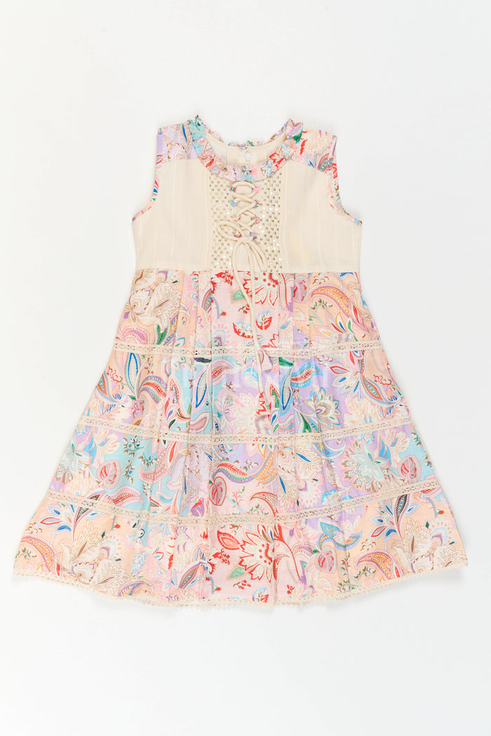 The Nesavu Girls Cotton Frock Baby Girl Frock for Summer Outings and Casual Photoshoots Nesavu Nesavu Baby Girl Cotton Frock For Summer Outings And Photoshoots With Colorful Digital Print Design