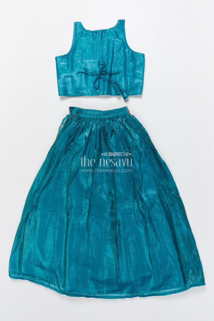 The Nesavu Girls Lehenga Choli Baby Girl Lehenga Choli Set for Weddings and Festive Functions Nesavu Nesavu baby girl lehenga choli set viscose silk weddings grand festive occasions