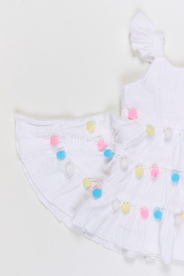 The Nesavu Baby Frocks Baby Girl Muslin Cotton Frock for First Birthday Nesavu Nesavu Baby Girl Muslin Cotton Frock For First Birthday And Special Family Celebrations