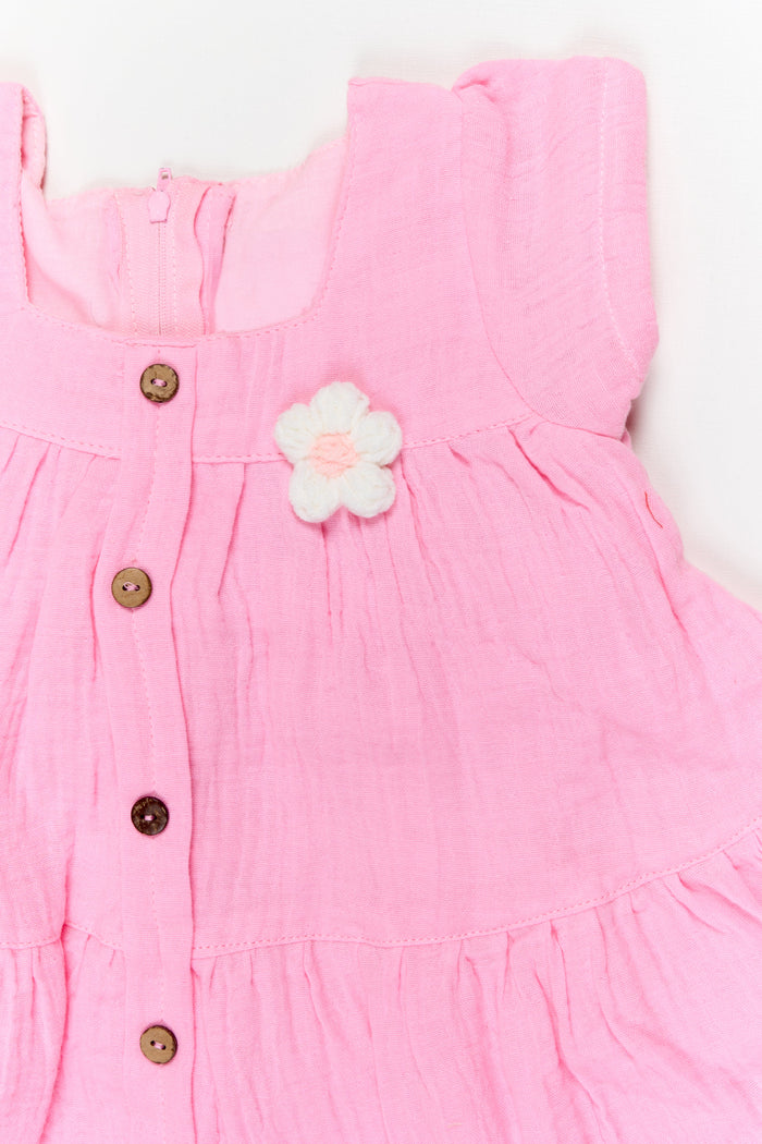 The Nesavu Baby Cotton Frocks Baby Girl Muslin Frock for Summer Playdates and Casual Outings Nesavu Nesavu baby girl muslin cotton frock for summer playdates and everyday comfort