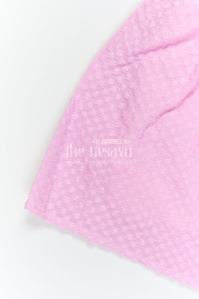 The Nesavu Girls Cotton Frock Baby Girl Outfit with Jacket for Festive Occasions and Outings Nesavu Nesavu Baby Girl Outfit With Embroidered Jacket For Festive Occasions And Stylish Comfortable Wear