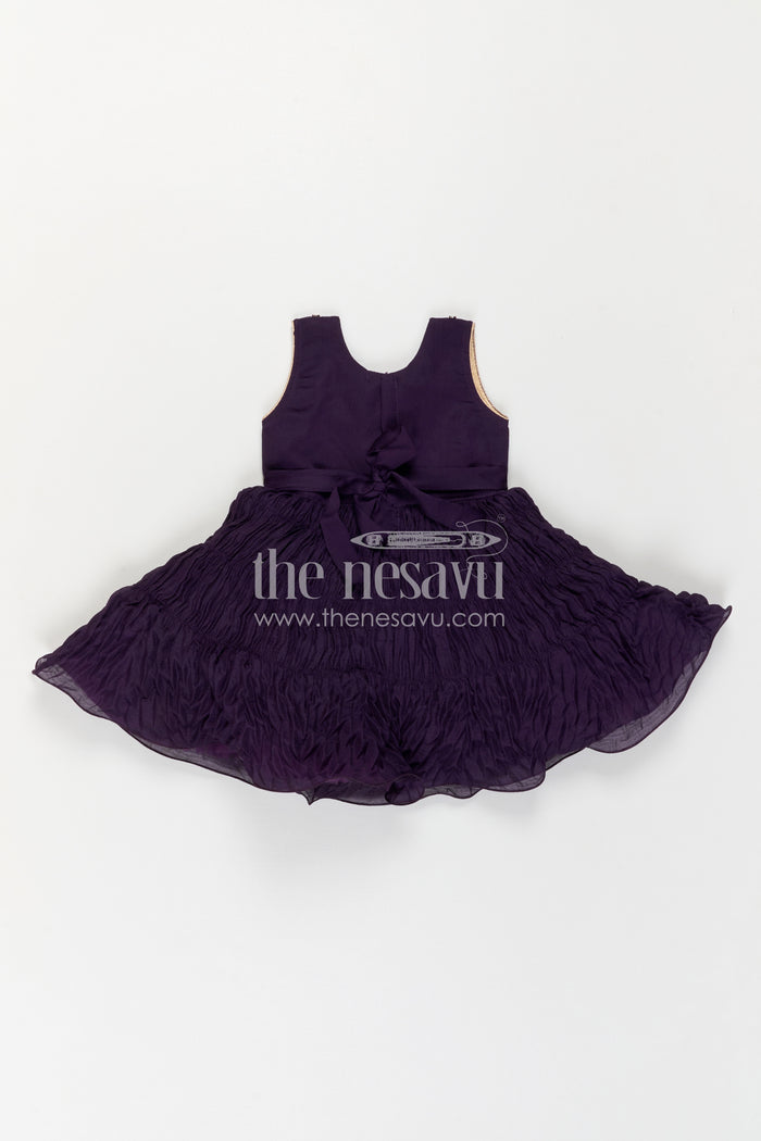 The Nesavu Silk Party Frock Baby Girl Party Frock with Jacket for Birthdays and Celebrations Nesavu Nesavu Baby Girl Party Frock With Embroidered Jacket In Silk And Georgette For Birthdays And Festive Wear