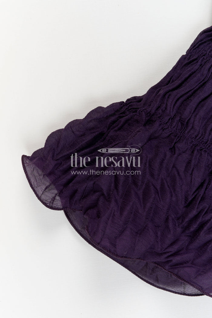 The Nesavu Silk Party Frock Baby Girl Party Frock with Jacket for Birthdays and Celebrations Nesavu Nesavu Baby Girl Party Frock With Embroidered Jacket In Silk And Georgette For Birthdays And Festive Wear