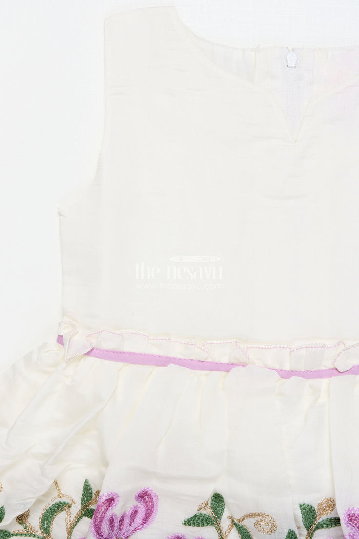 The Nesavu Girls Fancy Frock Baby Girl Party Frock with Jacket for Birthdays and Special Events Nesavu Nesavu baby girl party frock jacket style birthdays festive occasions