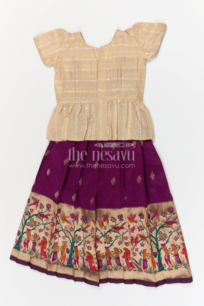 The Nesavu Pattu Pavadai Baby Girl Pattu Pavadai for Festivals and Traditional Celebrations Nesavu Nesavu baby girl pattu pavadai for festivals and weddings with Banaras art silk big zari border