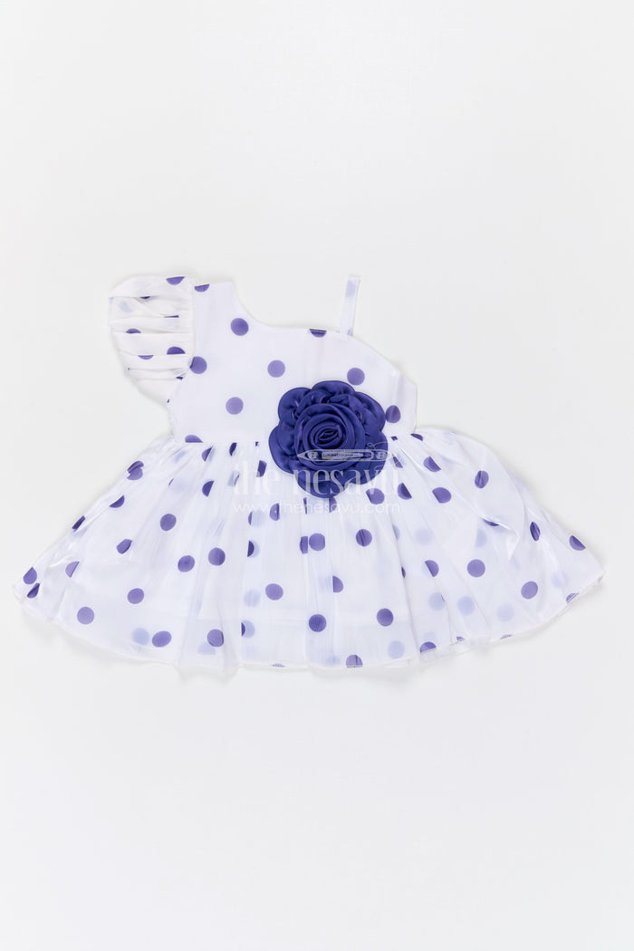 The Nesavu Baby Fancy Frock Baby Girl Satin Frock for Birthday Parties and Photo Moments Nesavu 14 (6M) / Blue / Satin BFJ963B-14 Nesavu baby girl satin party frock for birthdays photo shoots and special celebrations