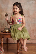 Baby Girl Silk Frock for Birthday Party and Photoshoot