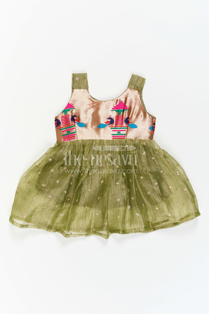 Baby Girl Silk Frock for Birthday Party and Photoshoot