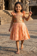 Baby Girl Silk Frock for Traditional Ceremonies and Festive Gatherings