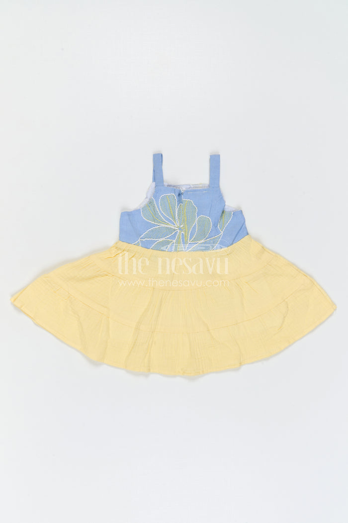 The Nesavu Girls Cotton Frock Baby Girl Sleeveless Frock for Summer Outings and Playdates Nesavu Nesavu Baby Girl Sleeveless Cotton Frock For Summer Outings And Playful Twirl Moments