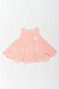 The Nesavu Baby Cotton Frocks Baby Girl Tiered Muslin Dress for Playdates Photoshoots and Family Outings Nesavu 14 (6M) / Peach / Muslin BFJ1018B-14 Nesavu Baby Girl Tiered Muslin Dress For Playdates Photoshoots Family Outings And Casual Celebrations