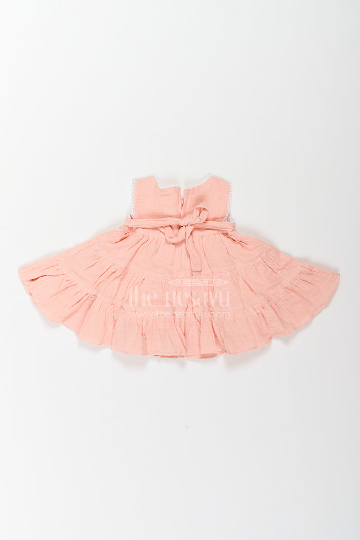 The Nesavu Baby Cotton Frocks Baby Girl Tiered Muslin Dress for Playdates Photoshoots and Family Outings Nesavu Nesavu Baby Girl Tiered Muslin Dress For Playdates Photoshoots Family Outings And Casual Celebrations
