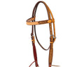 Beastmaster Brow Band Roughout Tooled Ends Headstall