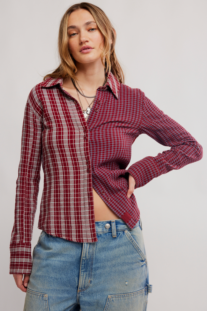 Benny Slim Plaid - Rusty Red Combo