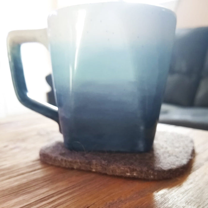 Bison/Wool felt coasters Accessories The Buffalo Wool Co.
