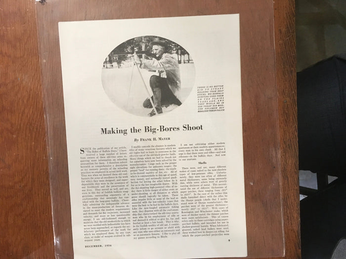 BOOKS - American Rifleman: Making the Big-Bores Shoot Article