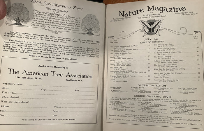 BOOKS - "Natures Magazine"  Vol II- July - December 1923