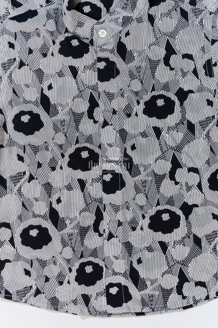 The Nesavu Boys Cotton Shirt Boys Black Half Sleeve Cotton Shirt in Cotton Block Print with Abstract Floral Design Nesavu Boys Black Half Sleeve Cotton Shirt Cotton Block Print Abstract Floral Design | The Nesavu