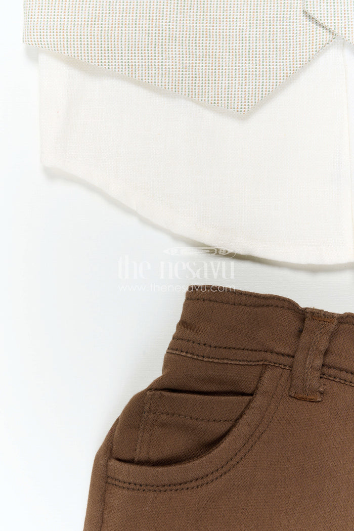 The Nesavu Boys Casual Set Boys Casual Outfit Set for Outings and Everyday Comfort Nesavu Nesavu Boys Casual Outfit Set For Everyday Outings In Soft Cotton Fabric With Comfortable Fit And Smart Styling