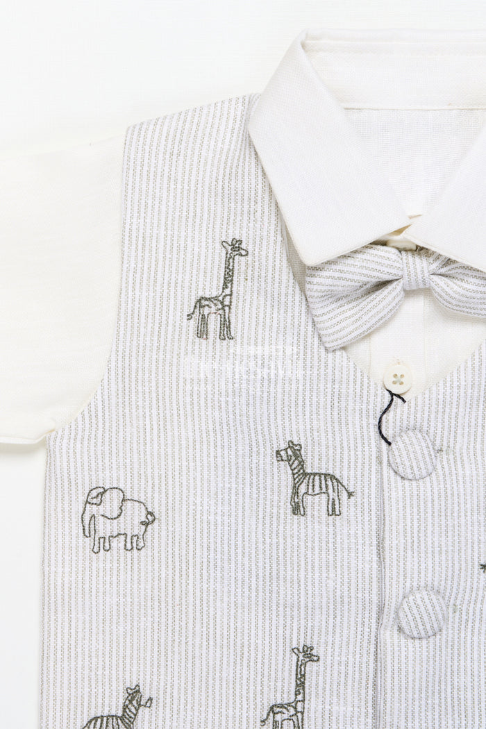 The Nesavu Boys Casual Set Boys Casual Set for Birthdays and Family Day Outings Nesavu Nesavu boys casual outfit printed jacket birthdays smart family outings