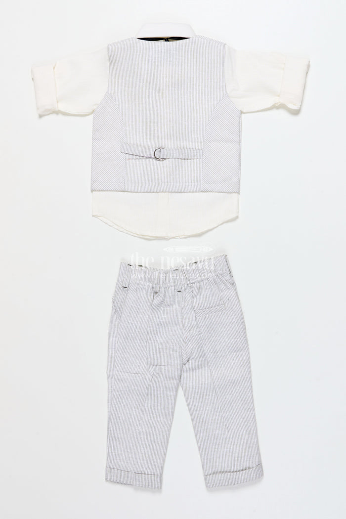 The Nesavu Boys Casual Set Boys Casual Set for Birthdays and Family Day Outings Nesavu Nesavu boys casual outfit printed jacket birthdays smart family outings