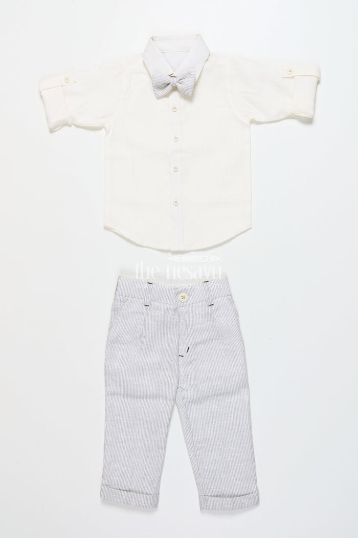 The Nesavu Boys Casual Set Boys Casual Set for Birthdays and Family Day Outings Nesavu Nesavu boys casual outfit printed jacket birthdays smart family outings