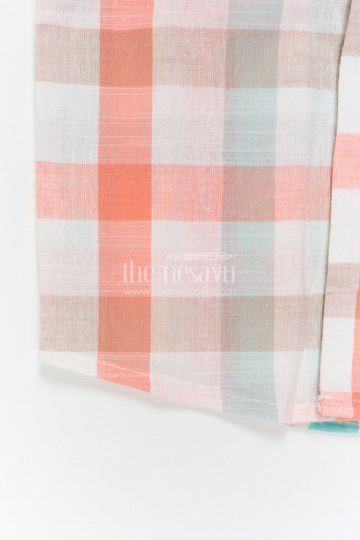 The Nesavu Boys Cotton Shirt Boys Checked Shirt for Birthday Outings and Casual Celebrations Nesavu Nesavu Boys Checked Cotton Shirt For Birthday Outings And Casual Celebrations
