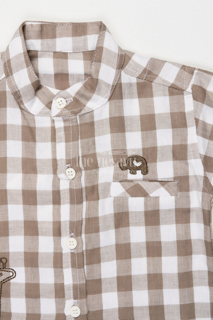 The Nesavu Boys Casual Set Boys Cotton Casual Set for Everyday Wear and Playtime Nesavu Nesavu boys cotton shirt and shorts set for everyday comfort and casual outings