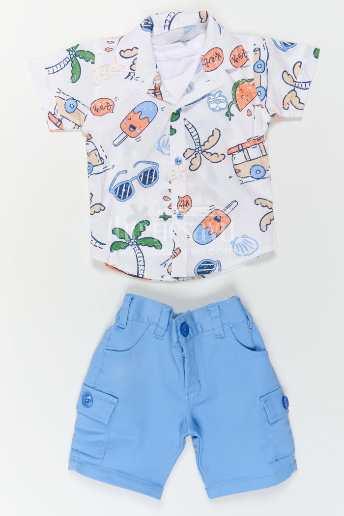 Boys Cotton Casual Set for Summer Outings and Everyday Play
