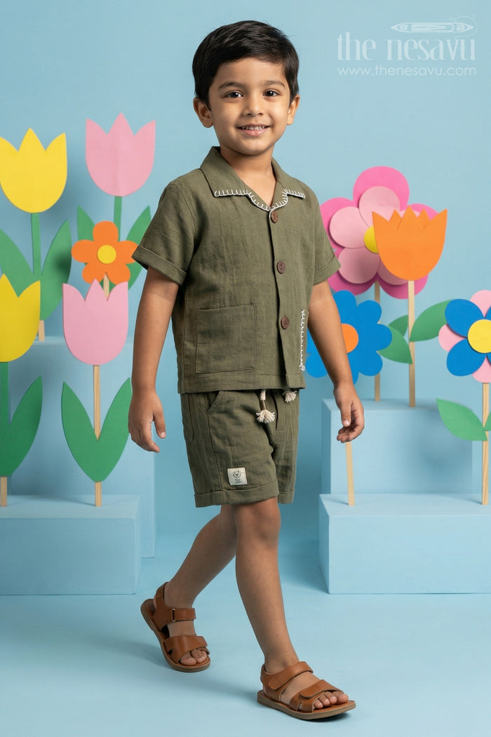 Boys Cotton Co Ord Set for Summer Outings and Everyday Wear