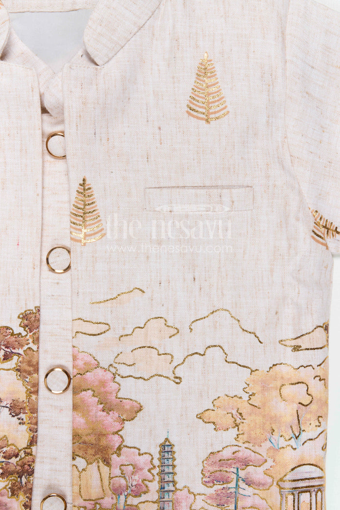 Boys Cotton Jacket Set for Festive Days and Casual Celebrations