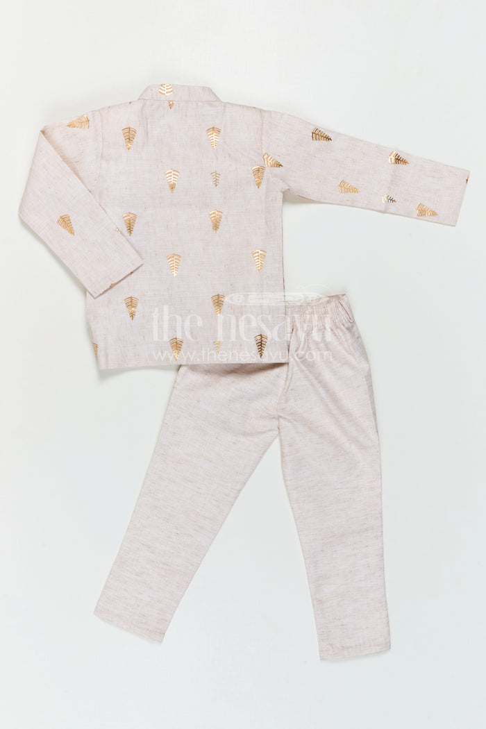 Boys Cotton Jacket Set for Festive Days and Casual Celebrations