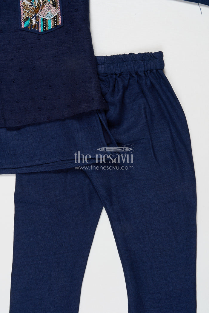 The Nesavu Boys Jacket Sets Boys Cotton Jacket Set for Festive Functions and Wedding Receptions Nesavu Nesavu boys cotton jacket kurta set for festive functions and traditional ceremonies