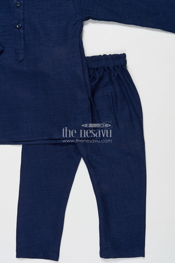 The Nesavu Boys Jacket Sets Boys Cotton Jacket Set for Festive Functions and Wedding Receptions Nesavu Nesavu boys cotton jacket kurta set for festive functions and traditional ceremonies