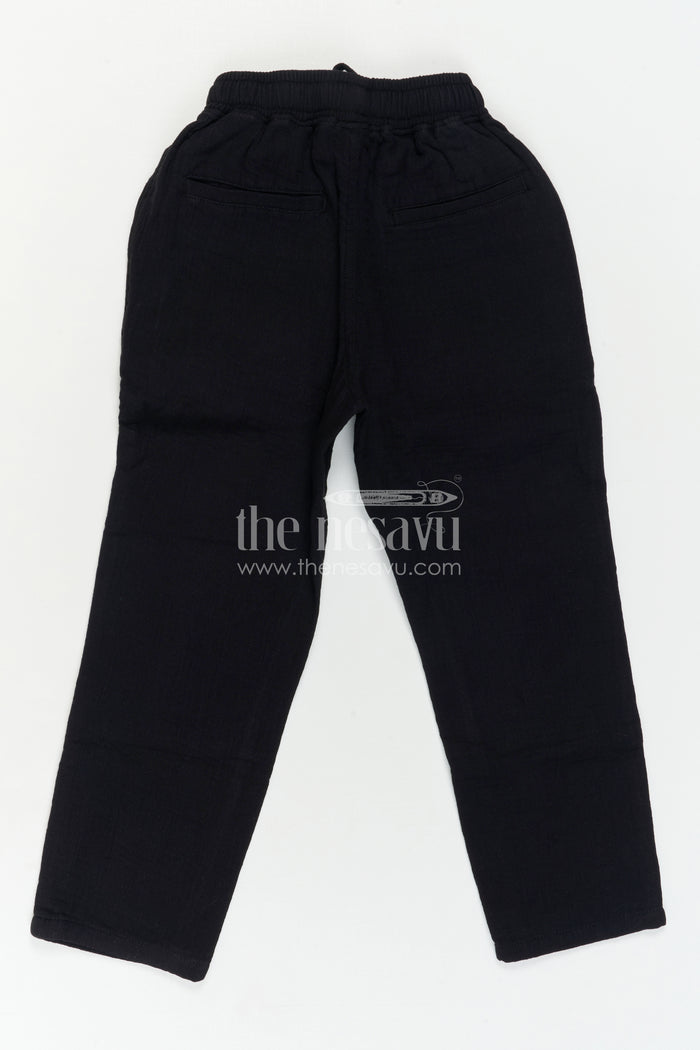 The Nesavu Boys Pant Boys Cotton Pants for Daily Wear and Casual Outings Nesavu Nesavu Boys Muslin Cotton Pants For Daily Wear Comfortable Breathable Casual Outfit For Kids