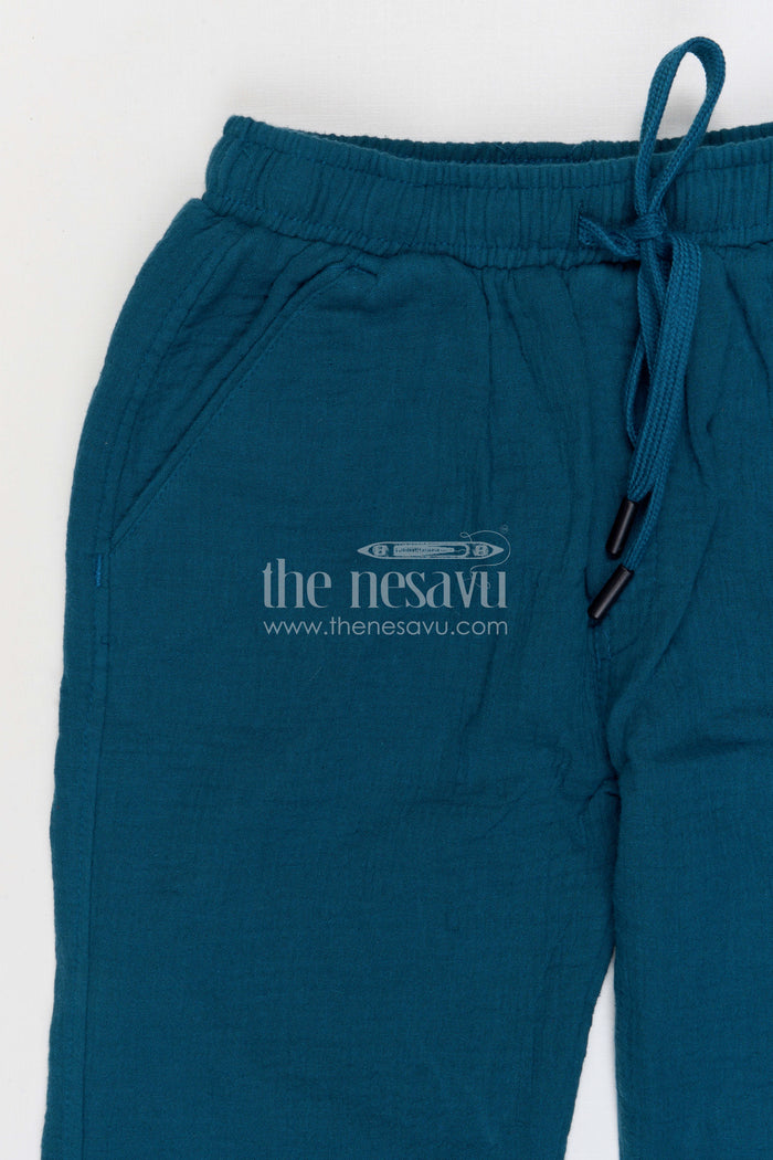 The Nesavu Boys Pant Boys Cotton Pants for Everyday Comfort and Casual Wear Nesavu Nesavu boys muslin cotton pants comfortable everyday casual wear for kids