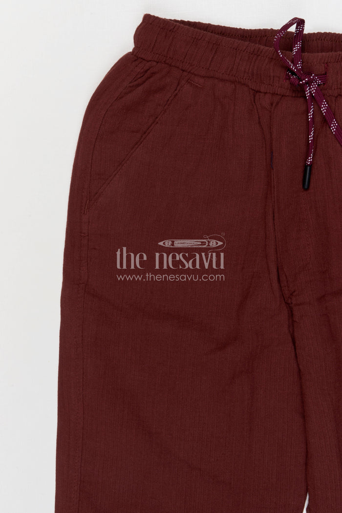 The Nesavu Boys Pant Boys Cotton Pants for Everyday Comfort Nesavu Nesavu boys muslin cotton pants breathable casual everyday wear for kids