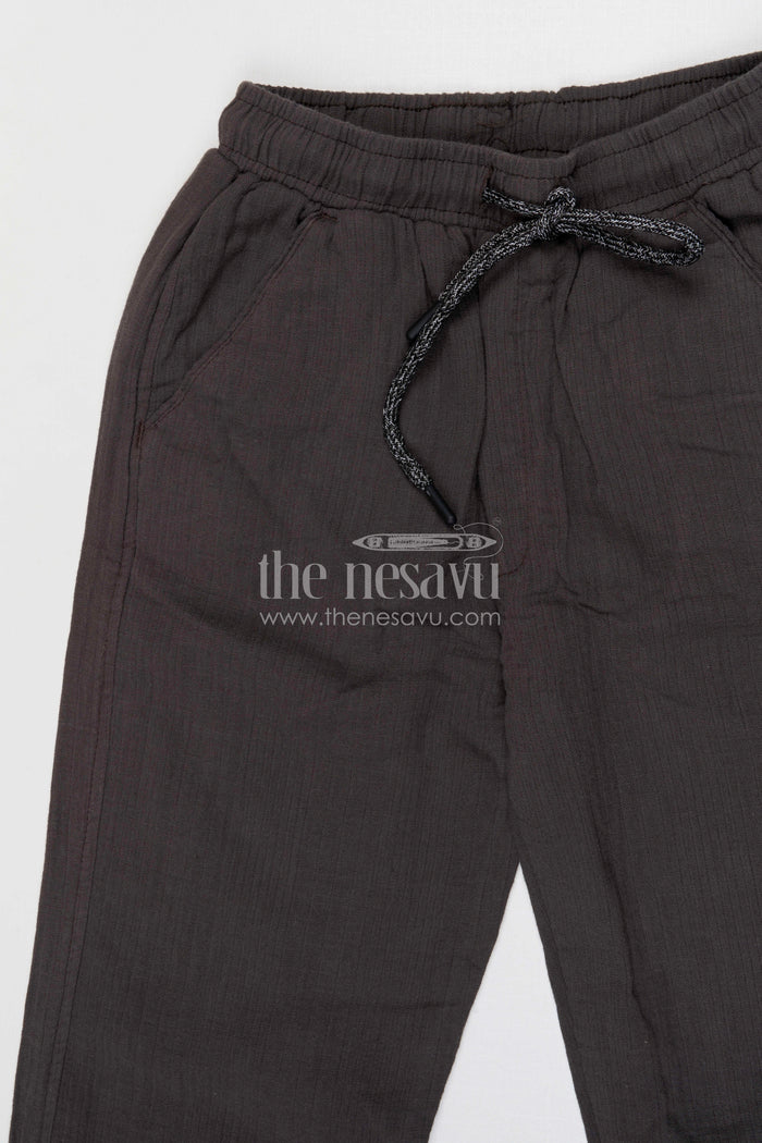 The Nesavu Boys Pant Boys Cotton Pants for School and Casual Everyday Wear Nesavu Nesavu boys muslin cotton pants comfortable school and casual everyday kids wear