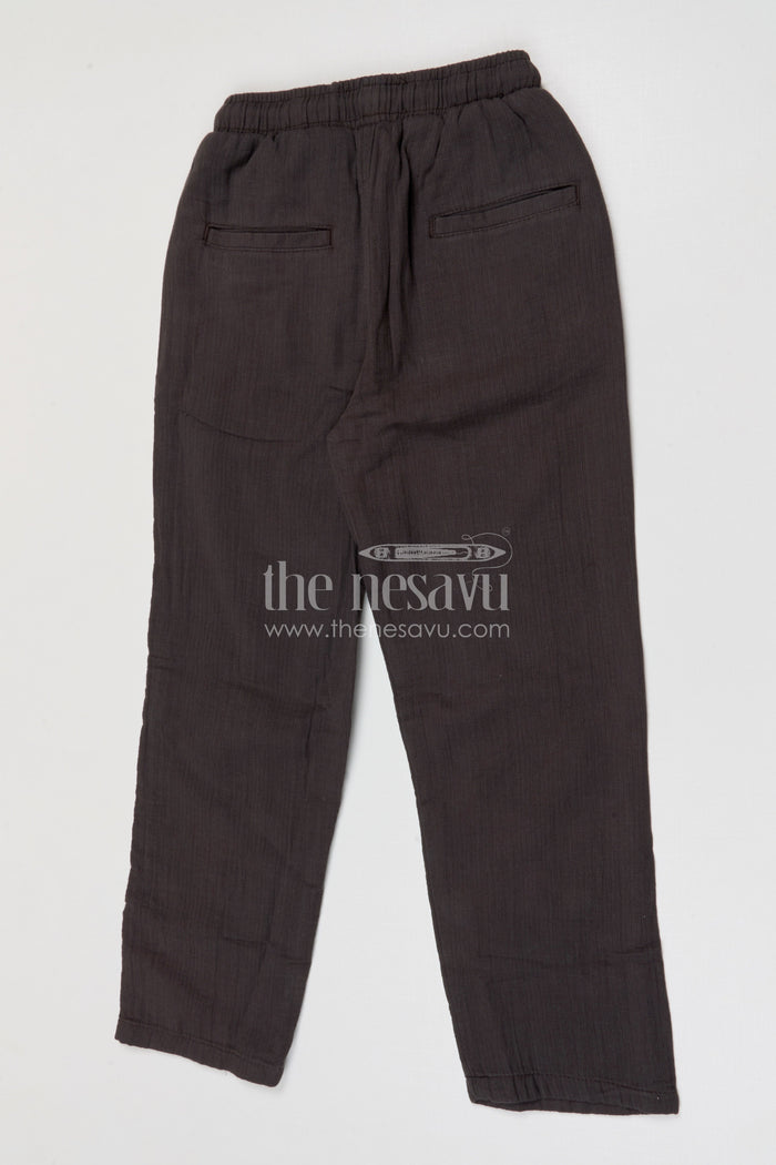 The Nesavu Boys Pant Boys Cotton Pants for School and Casual Everyday Wear Nesavu Nesavu boys muslin cotton pants comfortable school and casual everyday kids wear