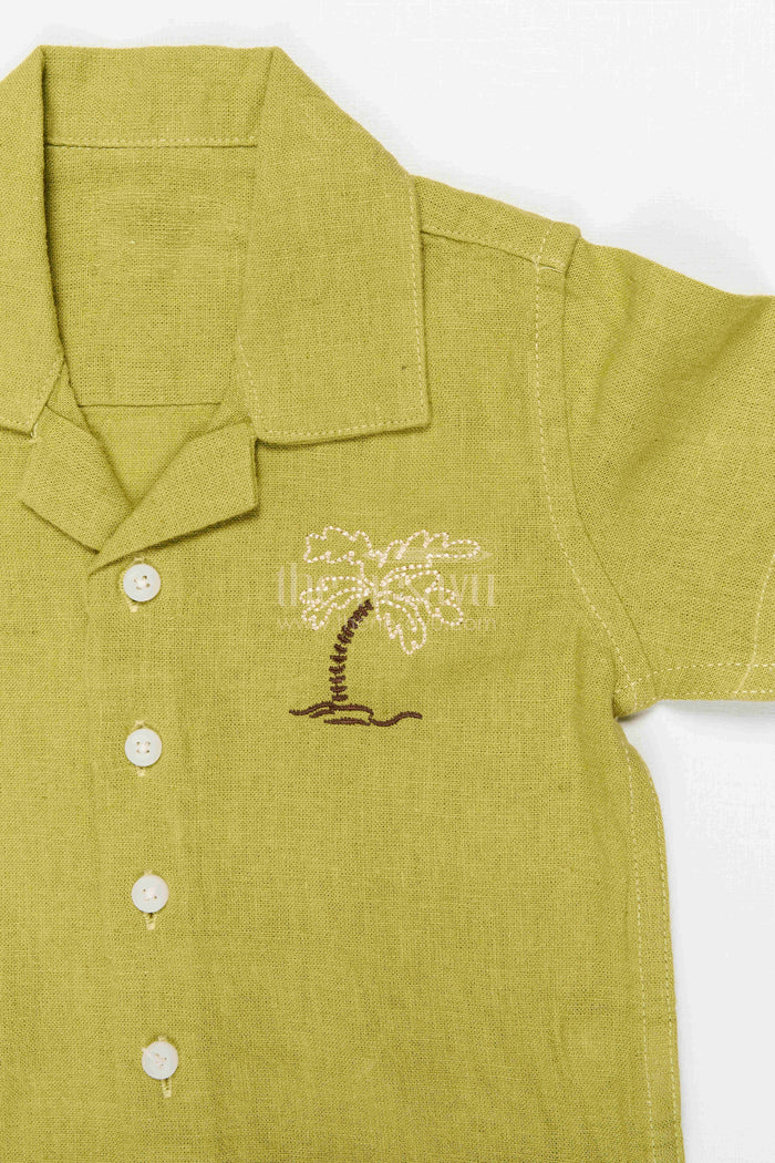 The Nesavu Boys Casual Set Boys Cotton Shirt and Shorts Set for Casual Outings Nesavu Nesavu Boys Cotton Shirt And Shorts Set For Everyday Wear Family Outings And Summer Comfort