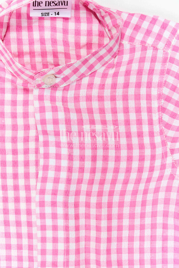The Nesavu Boys Cotton Shirt Boys Cotton Shirt for Casual Outings and Weekend Wear Nesavu Nesavu Boys Cotton Checked Shirt For Casual Outings And Weekend Wear With Breathable Comfortable Fabric