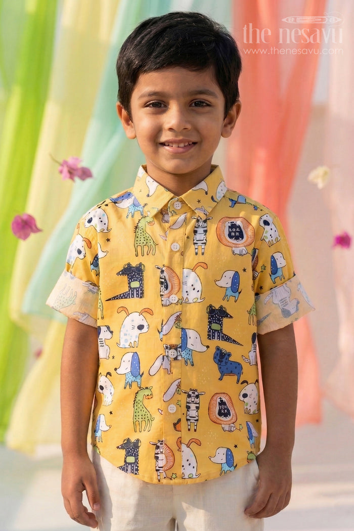Boys Cotton Shirt for Casual Playtime and Everyday Wear