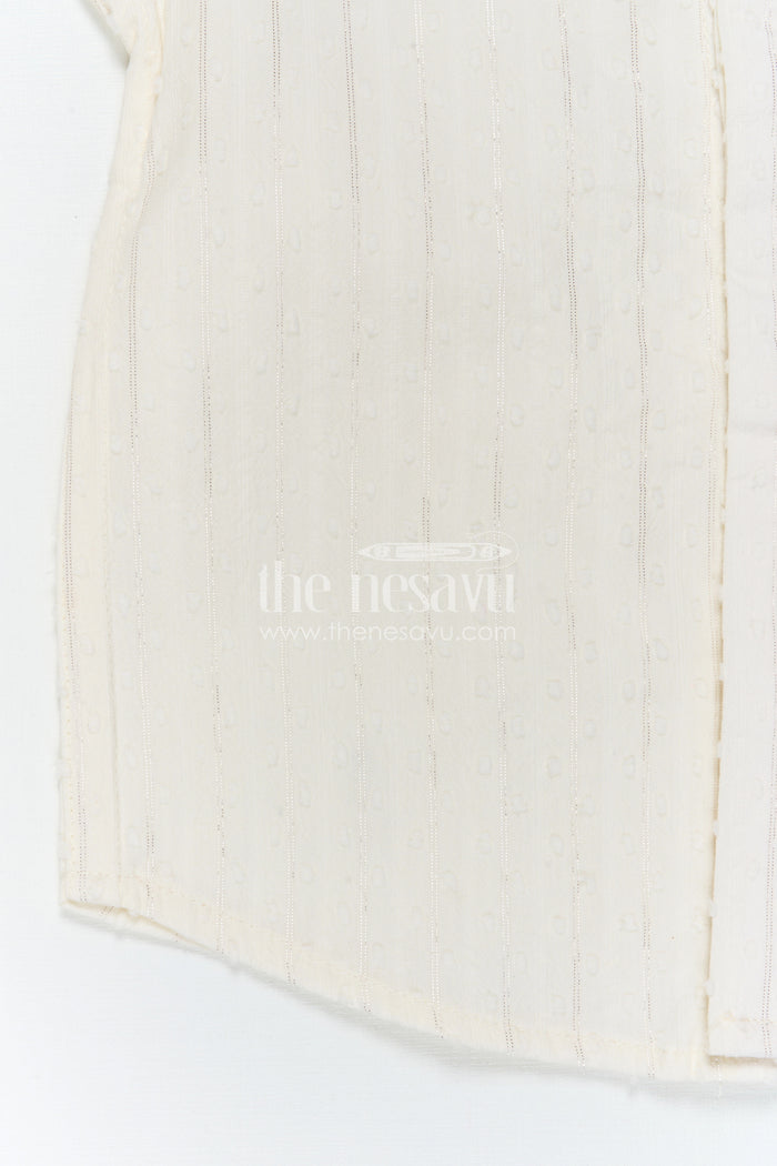 The Nesavu Boys Cotton Shirt Boys Cotton Shirt for Festive Days and Smart Casual Wear Nesavu Nesavu Boys Cotton Dobby Shirt For Festive Days And Smart Casual Wear With Breathable Textured Fabric