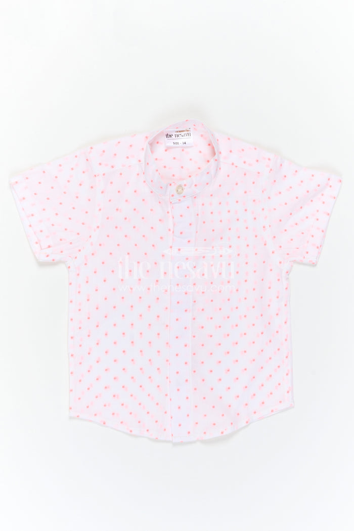 The Nesavu Boys Cotton Shirt Boys Cotton Shirt for Festive Outings and Smart Casual Wear Nesavu Nesavu Boys Dobby Cotton Shirt For Festive Outings And Smart Casual Wear With Breathable Textured Fabric