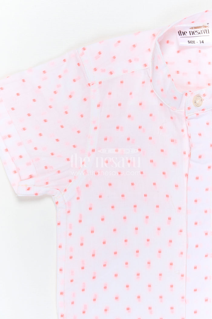 The Nesavu Boys Cotton Shirt Boys Cotton Shirt for Festive Outings and Smart Casual Wear Nesavu Nesavu Boys Dobby Cotton Shirt For Festive Outings And Smart Casual Wear With Breathable Textured Fabric