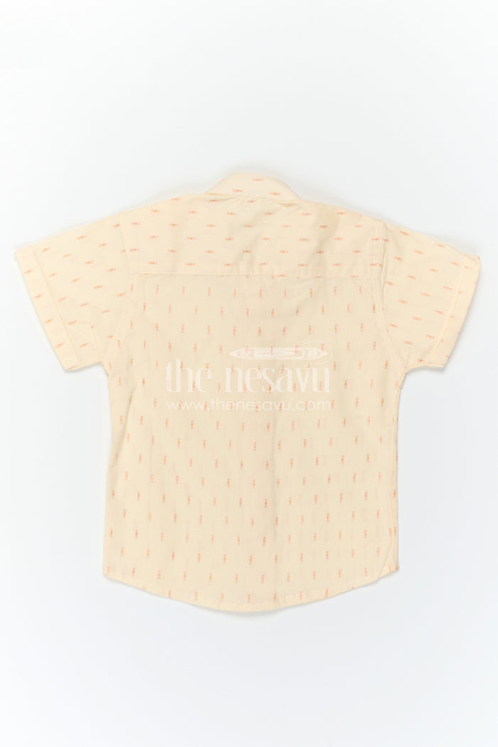 The Nesavu Boys Cotton Shirt Boys Cotton Shirt for Festive Outings and Traditional Wear Nesavu Nesavu Boys Cotton Butti Shirt For Festive Outings And Traditional Wear With Breathable Comfortable Fabric