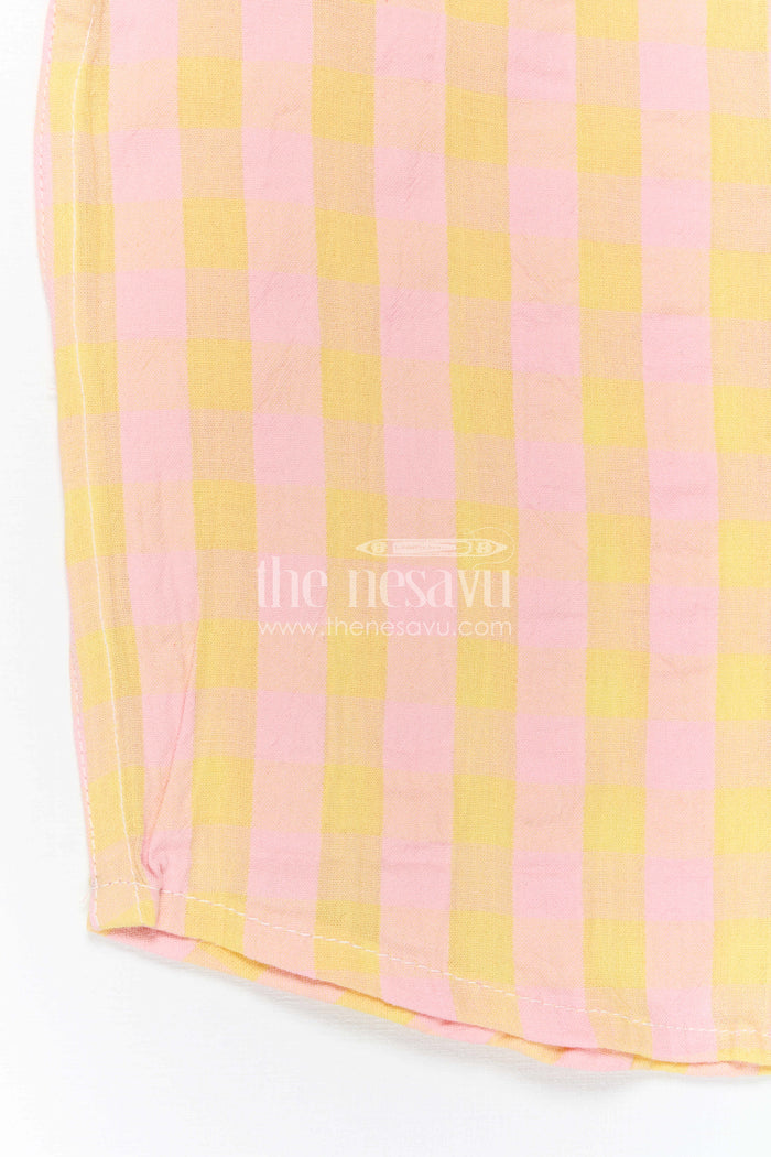 The Nesavu Boys Cotton Shirt Boys Cotton Shirt for Summer Outings and Casual Day Wear Nesavu Nesavu Boys Cotton Checked Shirt For Summer Outings And Casual Daily Wear With Breathable Fabric