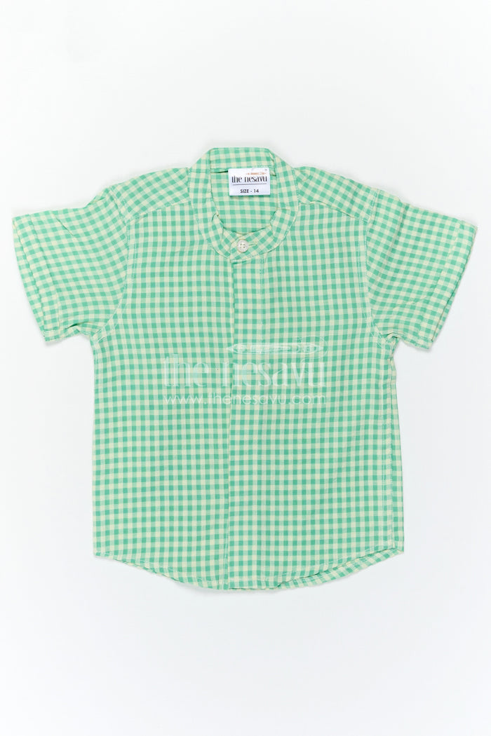 The Nesavu Boys Cotton Shirt Boys Cotton Shirt for Summer Outings and Daily Wear Nesavu Nesavu Boys Cotton Checked Shirt For Summer Outings And Daily Wear With Soft Breathable Fabric