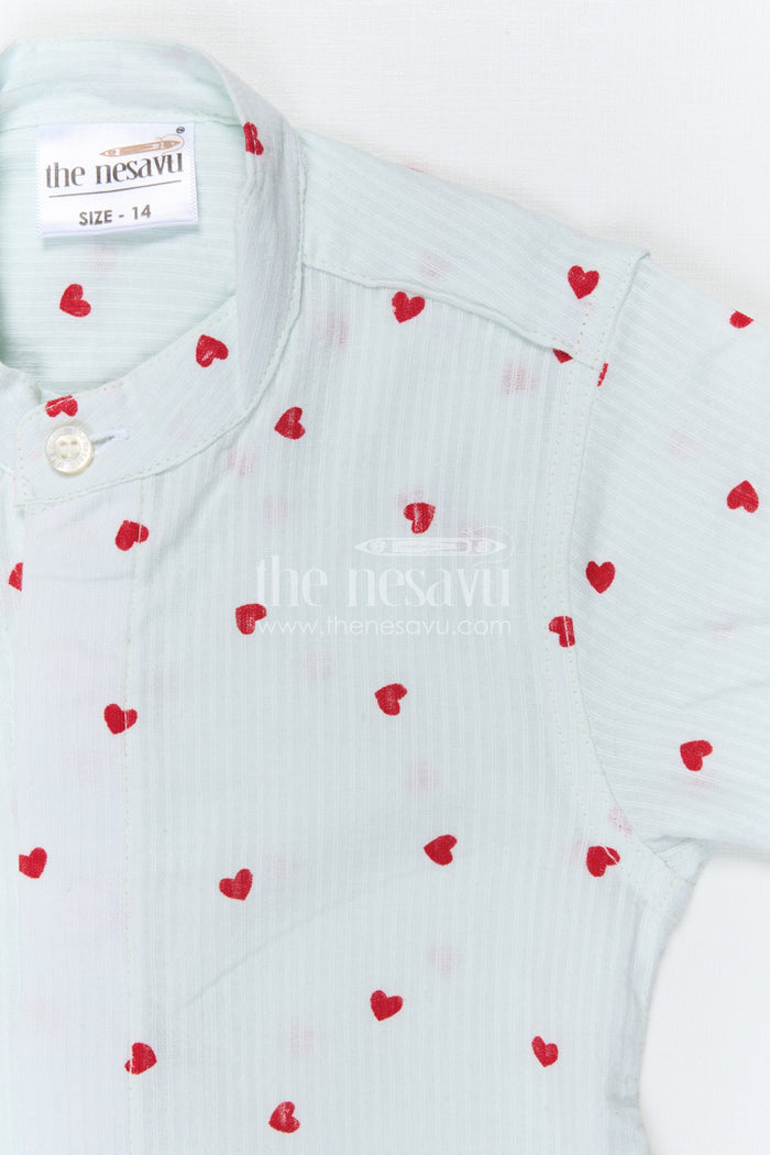 The Nesavu Boys Cotton Shirt Boys Cotton Shirt for Summer Outings and Playful Everyday Wear Nesavu Nesavu Boys Crinkle Cotton Printed Shirt For Summer Outings And Daily Wear With Breathable Lightweight Fabric
