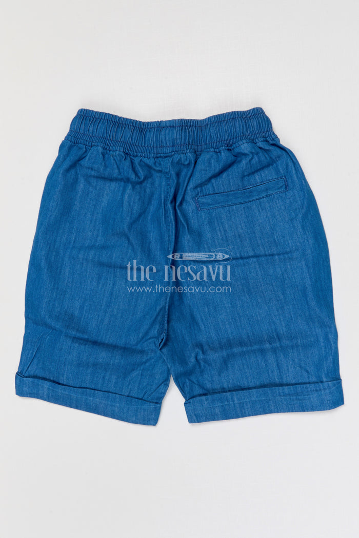 The Nesavu Boys Shorts Boys Cotton Shorts for Playground Fun and Summer Daily Wear Nesavu Nesavu boys cotton shorts for active play and summer casual wear breathable kids drawstring shorts